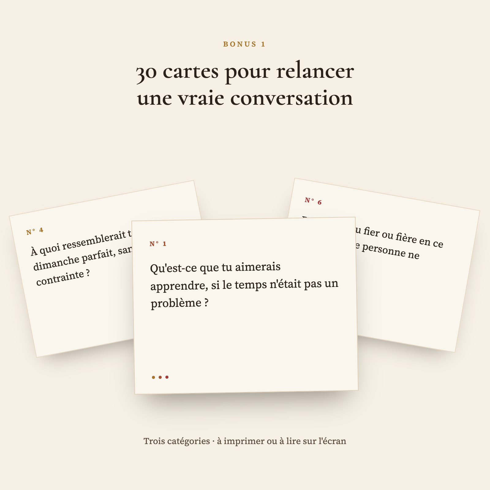 Bonus 1 : 30 cartes de questions et de défis à imprimer